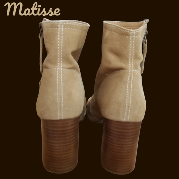 Matisse Lyon Open Toe Bootie Natural Suede - Picture 7 of 9